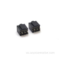 Conector hembra de 2,54 mm de doble fila recto 6P
